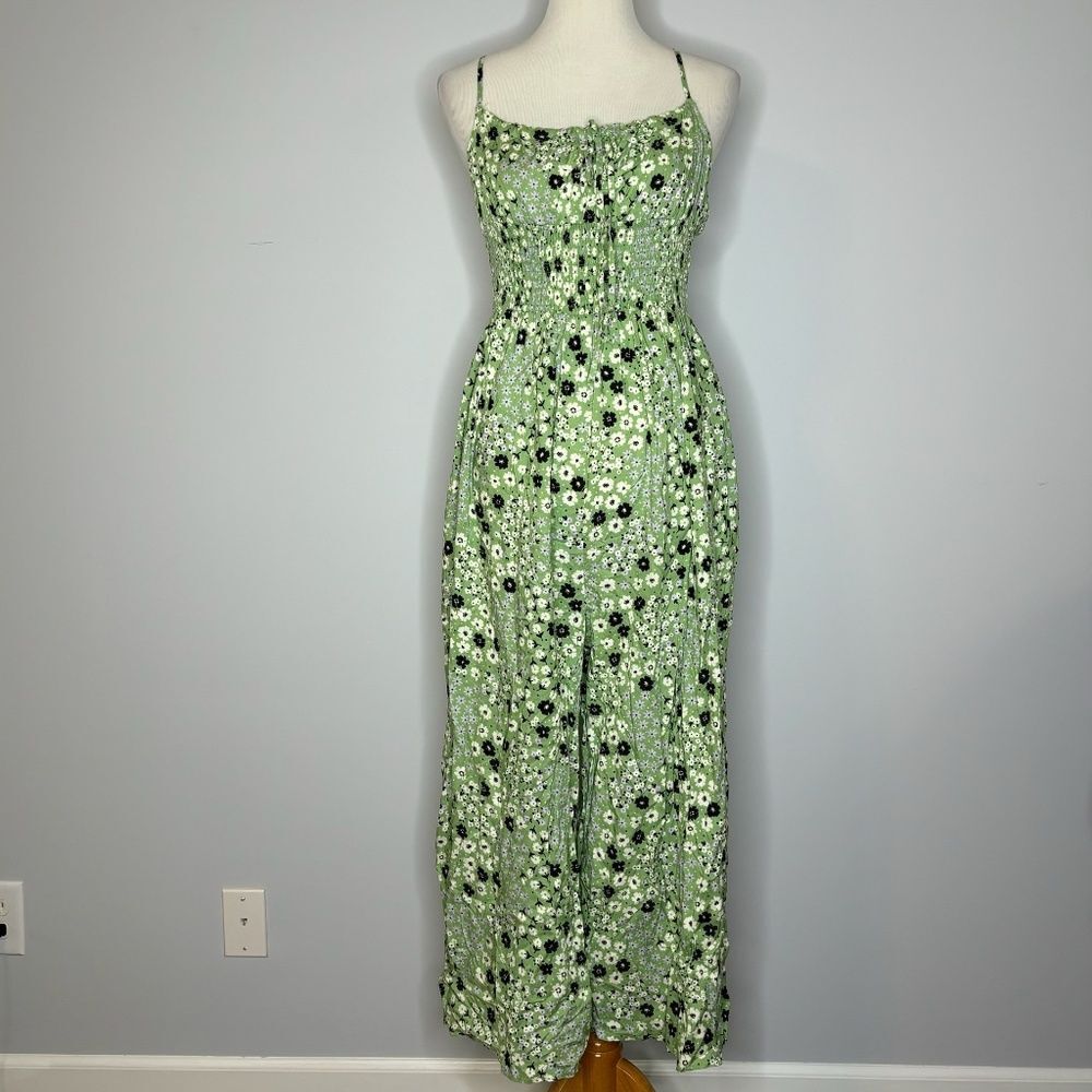 ASOS- Green Floral Jumpsuit